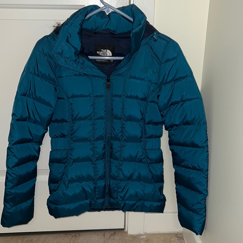 Teal Gotham Down Jacket